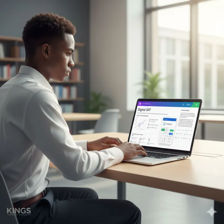 A student taking Digital SAT Prep Courses