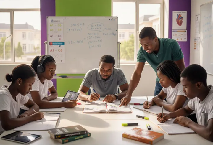 Teachers guiding students to prepare for WAEC exams